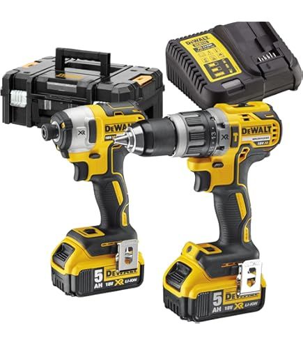 Dewalt DCD796NT Darbeli Vidalama+DCF887NT Darbeli Tornavida+2X 5 Ah Akü+1x Dolum Cihazı