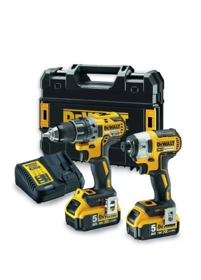 Dewalt DCD796NT Darbeli Vidalama+DCF887NT Darbeli Tornavida+2X 5 Ah Akü+1x Dolum Cihazı